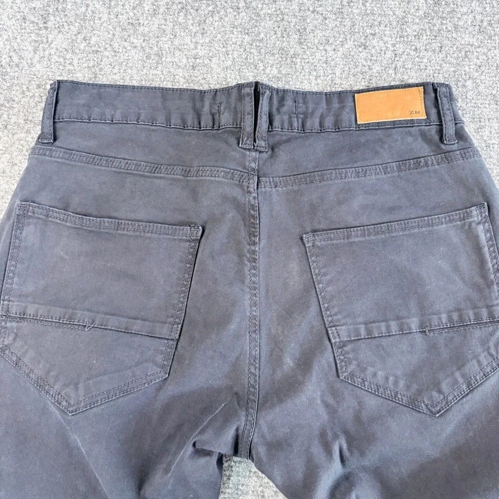 Zara Man Basic Slim Fit Dark Gray Charcoal Jeans Mens Size 30 6786/411